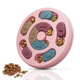 Dog Puzzles,Dogs Food Puzzle Feeder Toys for IQ Training & Mental Enrichment,Dog Treat Puzzle(Pink)