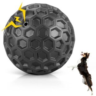 Indestructible Squeaky Dog Balls, Dog Toys for Aggressive Chewers Large Breed for Relieving Anxiety, Tough Dog Chew Toys Balls for Aggressive Chewers, Outdoor Squeaky Dog Toys...