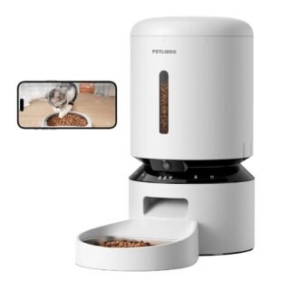 PETLIBRO Automatic Cat Feeder with Camera, 1080P HD Video with Night Vision, 5G WiFi Pet Feeder with 2-Way Audio, Low Food & Blockage Sensor, Motion & Sound Alerts for Cat & Dog...