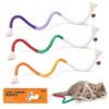 Potaroma Cat Toys Chew Ropes 3Pcs with Refillable Natural Catnip, Safe Teeth Cleaning Toy for Indoor Kittens, Interactive Cat Nip Kitty Toys for All Breeds 19.5 Inches