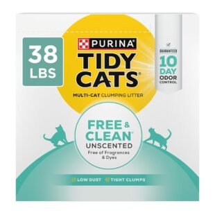 Purina Tidy Cats Free and Clean Unscented Cat Litter - 38 lb. Box
