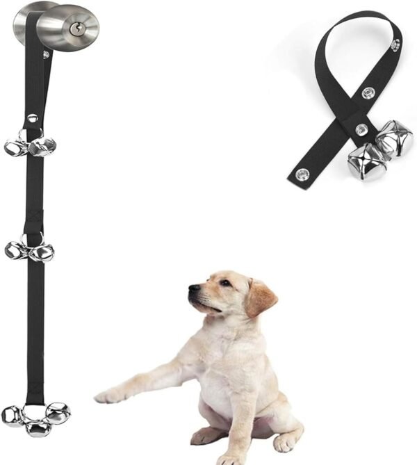 Upgraded Puppy Bells Dog Doorbells for Door Knob/Potty Training/Go Outside-Dog Bells for Puppies Dogs Doggy Doggie Pooch Pet Cat for Dog Lovers-Premium Quality-3 Snaps for...